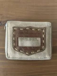 DIESEL 二つ折り財布 ベージュ/ブラウン