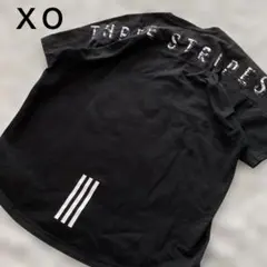 adidas ブラック Tシャツ XXLサイズXO半袖スリーストライプのサムネイル