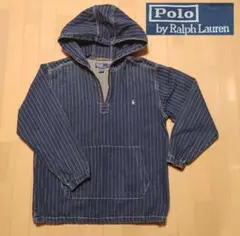 ラルフローレン ストライプ アノラック プルオーバー デニム Lサイズ