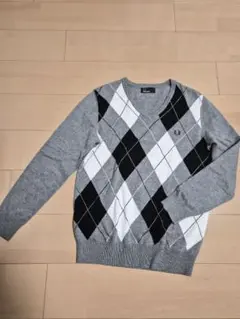 FRED PERRY(フレッドペリー)アーガイル ニット グレー