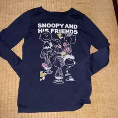 SNOOPY AND HIS FRIENDS 長袖カットソー ネイビー