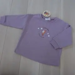 95㎝☆【未使用】ドキンちゃんくすみ紫の可愛い裏起毛トレーナー☆