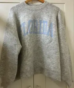 新品未使用　AS KNOW AS グレイ長袖セーターレディース