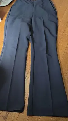 GU 2WAYストレッチフレアパンツ ブラック L