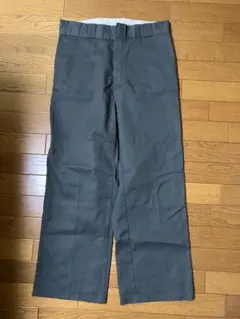 ディッキーズ　ダブルニー　グレー ルーズフィット ワークパンツ 32x30