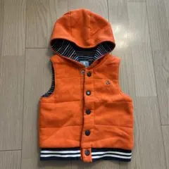 babyGap フード付きオレンジベスト 90㎝