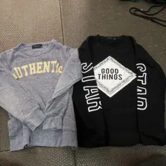 グレーと黒のトレーナーセット