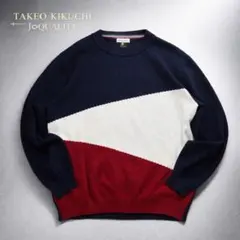タケオキクチ 日本製 J∞QUALITY 切替 ニット Lサイズ セーター 美品