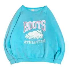 70s ビンテージ ROOTS スウェット XL 短丈 ラグラン フラットシーマ