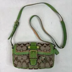 Coach Soho Signature Shoulder Bag Green