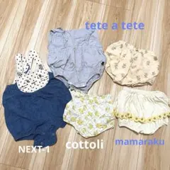 70-80サイズ　女の子夏服まとめ売り　ロンパース　ブルマ　ミニパンツ