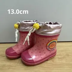 アンパンマン レインブーツ ピンク　梅雨時期に！