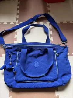 Kipling 2way ショルダーバッグ ブルー　ジャンク