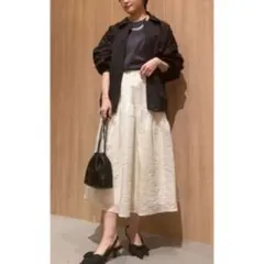 【未使用】Mila Owen ティアードスカート アイボリー サイズ0