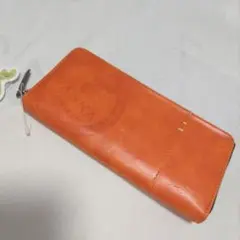 新品　VASKA by moz　長財布　オレンジ　カリオン ラウンドファスナー
