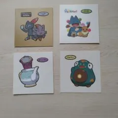 ポケモンパンデコキャラシール　ハラバリー　ゴンベ＆イーブイ　ポットデス　ニューラ