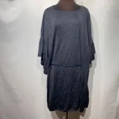 DESIGNWORKS シルク混 ニットワンピース チュニック キレイめ 38のサムネイル