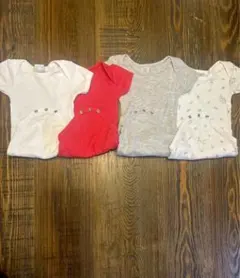 プチバトー肌着 4点セット コットン