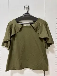 31 Sons de mode フリル半袖チュニック カーキのサムネイル