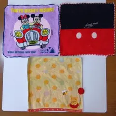 東京ディズニーリゾート キャラクターミニタオル2枚セット+プーさん1枚
