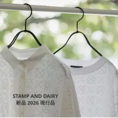 STAMP AND DIARY 刺繍 長袖シャツ