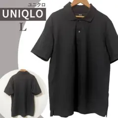 美品✨ユニクロ ドライカノコポロシャツ 半袖 L ブラック 黒 クールビズ 通勤のサムネイル