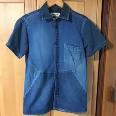 古着屋購入 マスターキー×ダファー Wネーム デニム×ニット 切替しシャツのサムネイル
