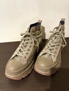 CONVERSE カーキ ハイカットスニーカー