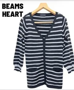 BEAMS HEART ボーダー カーディガン 七分袖のサムネイル
