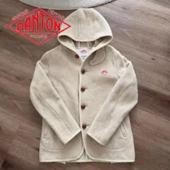 【DANTON】フード付きウールジャケット ベージュ　ウールモッサ 36