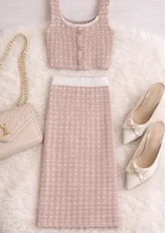 【美品】GRL ツイードセットアップ