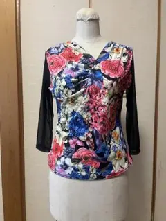 社交ダンス用フラワープリントレッスンウェア