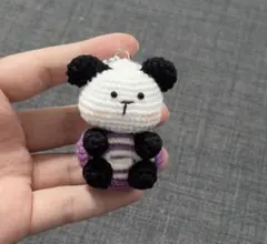パンダちゃん あみぐるみ キーホルダー 手編み かわいい バッグチャーム