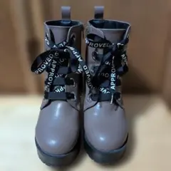 B.C. COMPANY ロゴ入り レースアップ 厚底ブーツМサイズ