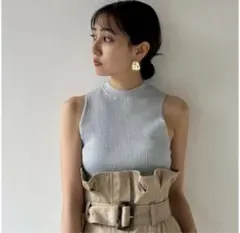 SNIDEL スナイデル ハイネックリブニット