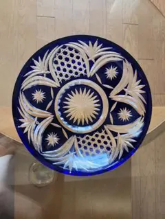 江戸切子　大皿　(直径22cm　高さ６cm )のサムネイル