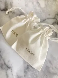 D ior★ディオールロゴ巾着2枚セット