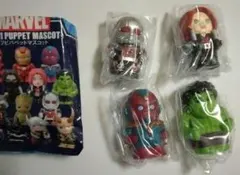 マーベル ソフビ パペット マスコット 4個のサムネイル