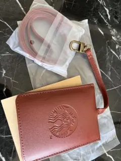 スターバックス ブラウンレザー パスケース