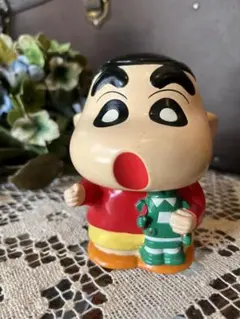 初期 希少 レトロ クレヨンしんちゃん 貯金箱 ソフビ 置物