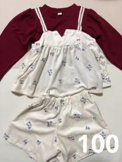 未着用●アプレレクール●長袖カットソーとショートパンツ 100サイズ
