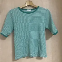 しまむら半袖リブTシャツ グリーン