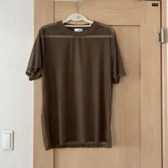 HYKEシアー メッシュ 半袖 Tシャツ ブラウンのサムネイル