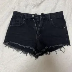 ✨海外輸入品✨ ブラック 黒 デニム ショートパンツ ♡