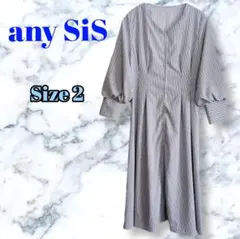 美品✨【any SiS】パフスリーブAラインワンピース