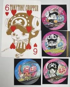 ワンピース　チョッパー　トランプ　バースデイ缶バッジステッカーONE PIECE