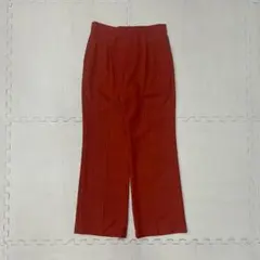 LOWRYS FARM タックワイドパンツ L テラコッタ 秋色 きれいめのサムネイル