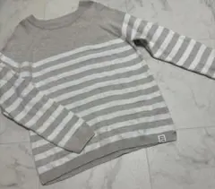 本日限定値下げZARAKIDS ベージュボーダーニット サイズ140