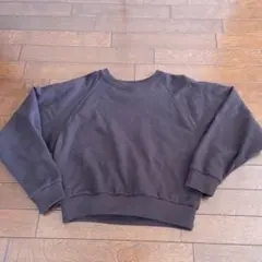 UNIQLO ダークブラウンクロップドトレーナー L