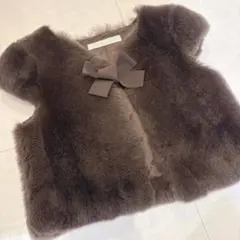 タルティーヌエショコラ　ブラウンファーベスト　ジレ　s レッキス　ファミリア